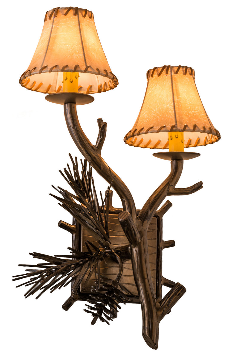 Meyda Tiffany 161370 Two Light Wall Sconce, Antique Copper