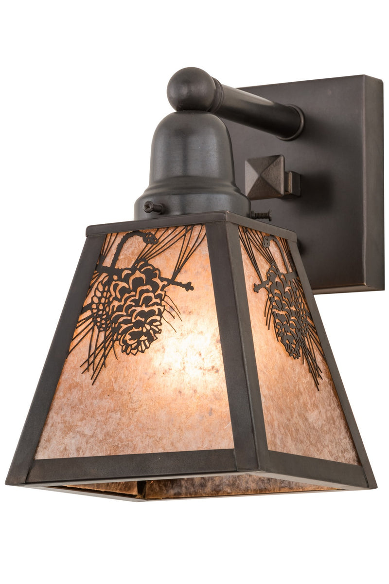 Meyda Tiffany 161721 One Light Wall Sconce, Craftsman Brown