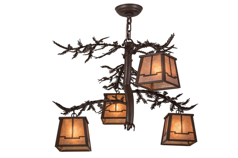Meyda Tiffany 161741 Four Light Chandelier, Cafe Noir