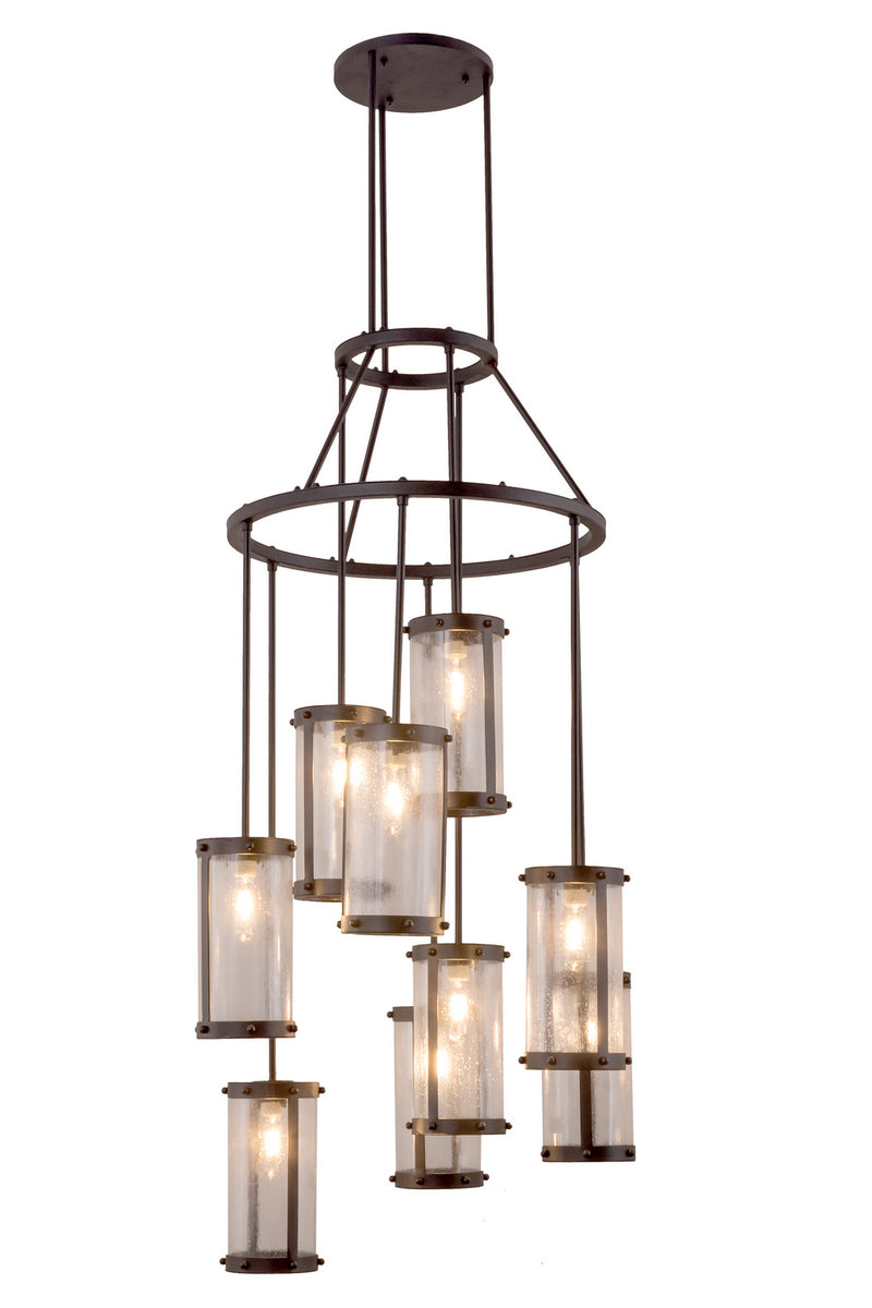 Meyda Tiffany 161892 Nine Light Chandelier, Textured Black