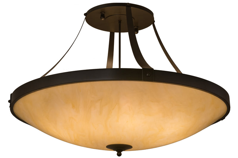 Meyda Tiffany 161899 Eight Light Semi-Flushmount, Timeless Bronze