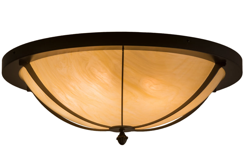Meyda Tiffany 161900 Six Light Flushmount, Timeless Bronze