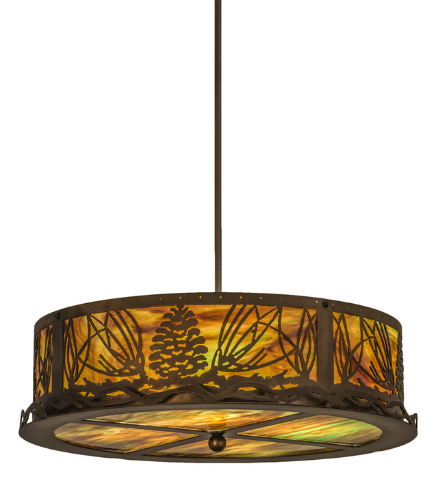 Meyda Tiffany 162106 Four Light Inverted Pendant, Antique Copper
