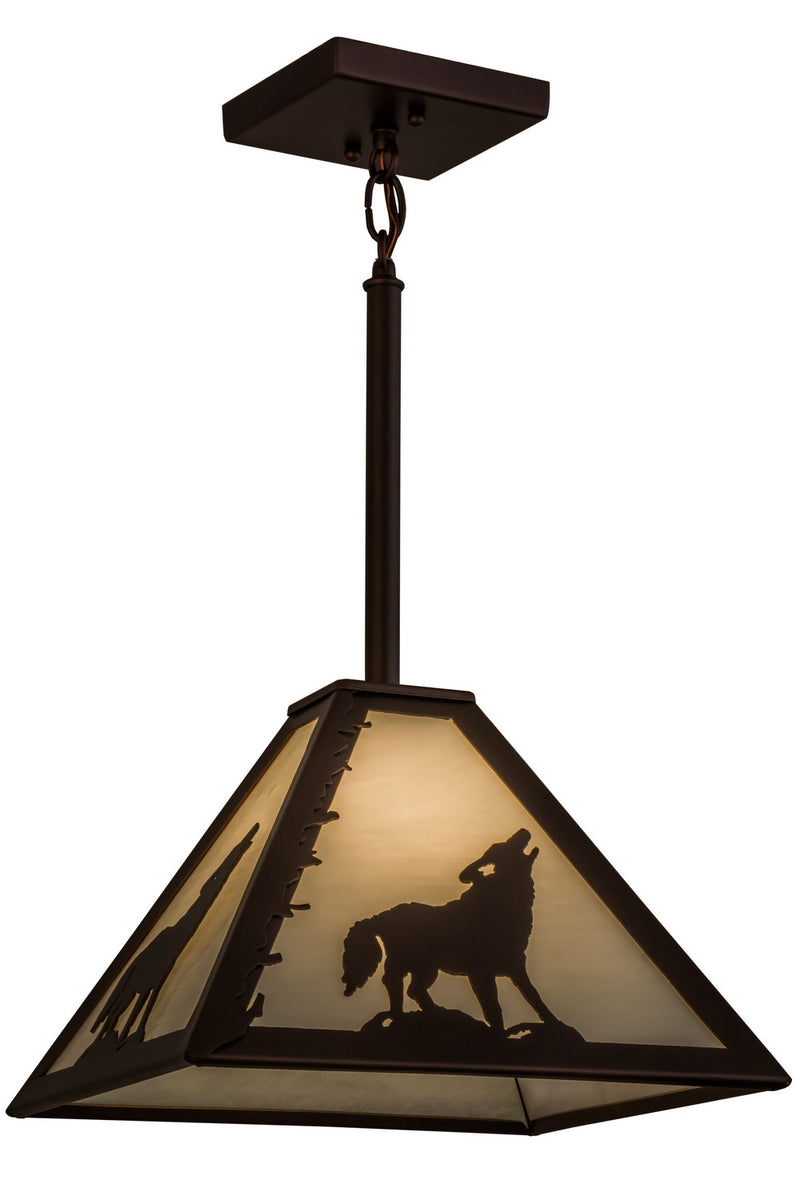 Meyda Tiffany 162113 One Light Pendant, Mahogany Bronze