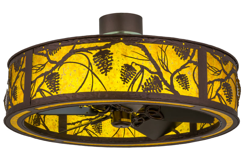 Meyda Tiffany 162162 LED Chandel-Air, Mahogany Bronze