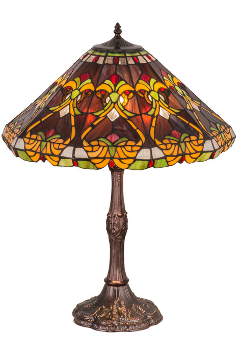 Meyda Tiffany 162204 One Light Table Lamp, Mahogany Bronze