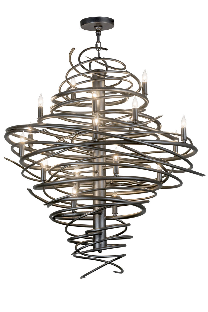 Meyda Tiffany 162308 18 Light Chandelier, Pewter