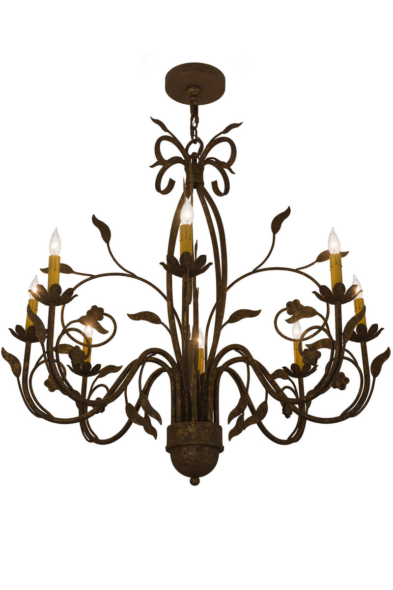 Meyda Tiffany 162407 Eight Light Chandelier, Pompeii Gold