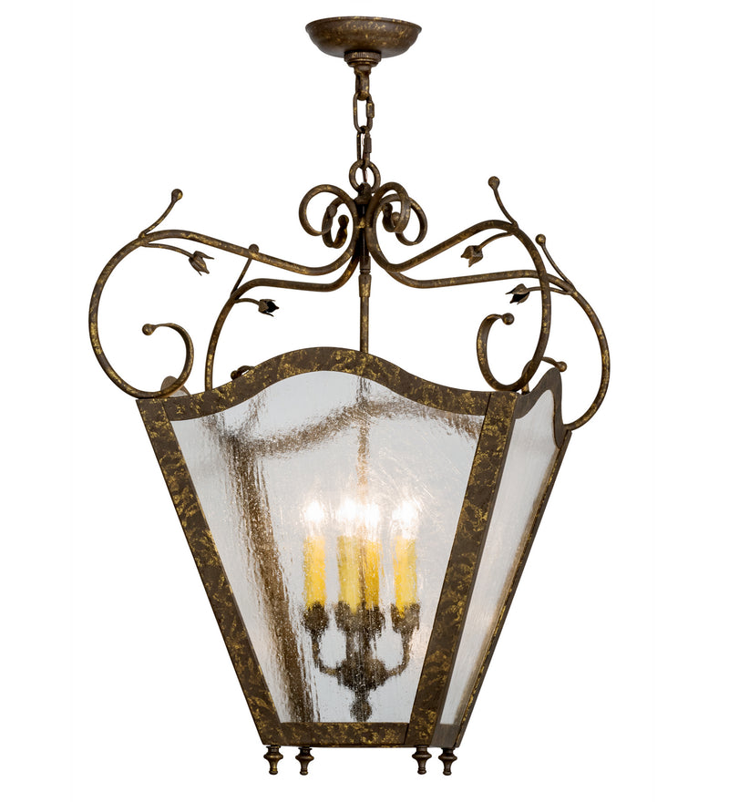 Meyda Tiffany 162408 Four Light Pendant, Pompeii Gold