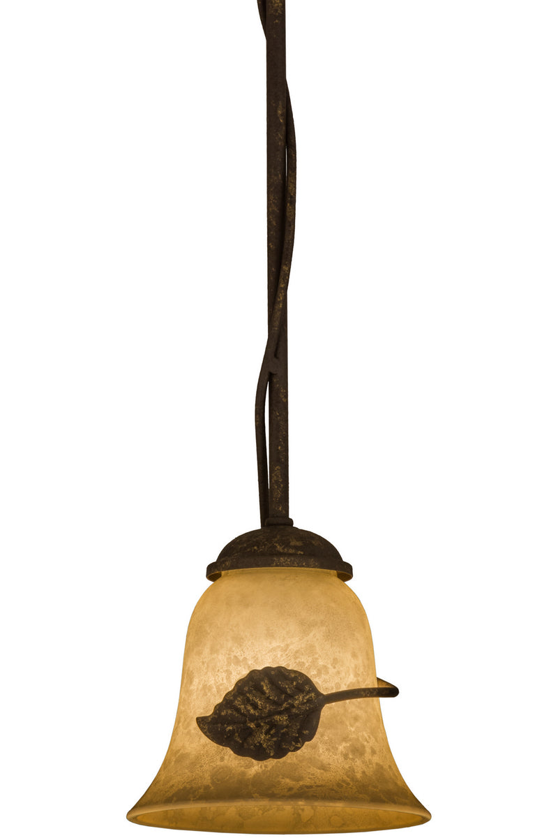 Meyda Tiffany 162410 One Light Mini Pendant, Pompeii Gold