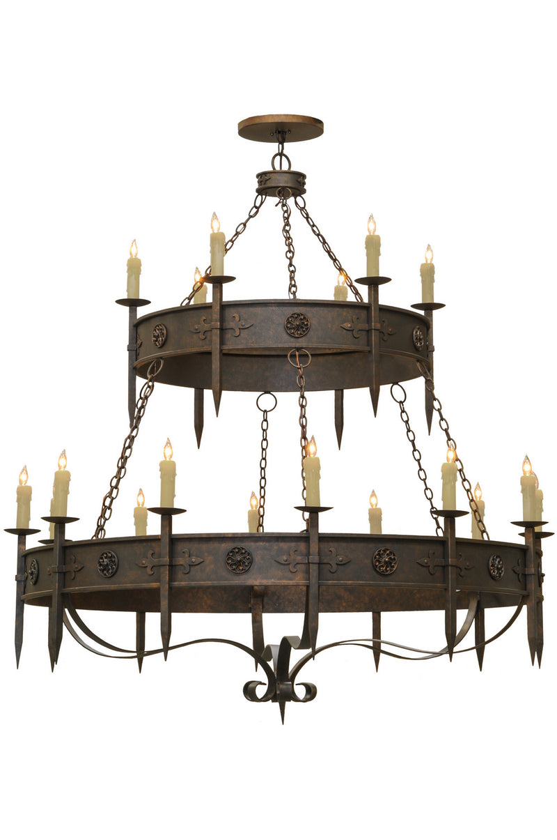 Meyda Tiffany 162417 18 Light Chandelier, Verdigris