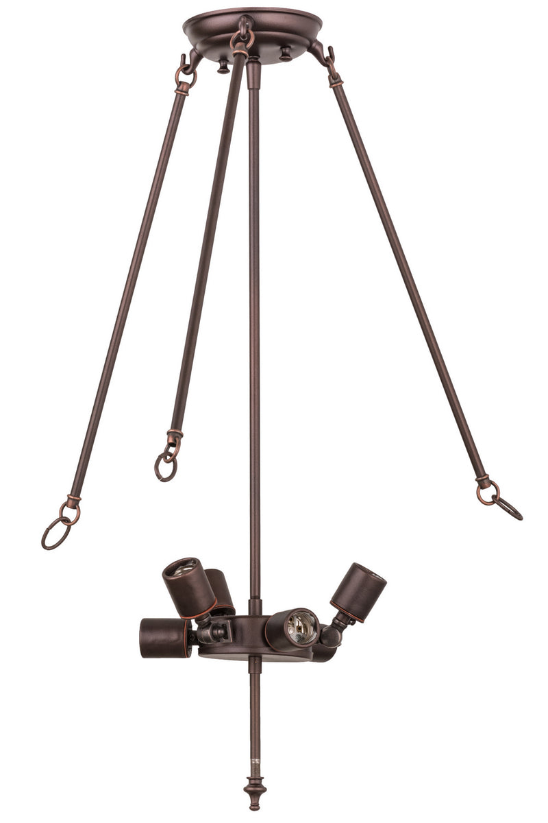 Meyda Tiffany 162421 Six Light Semi-Flushmount Hardware, Mahogany Bronze