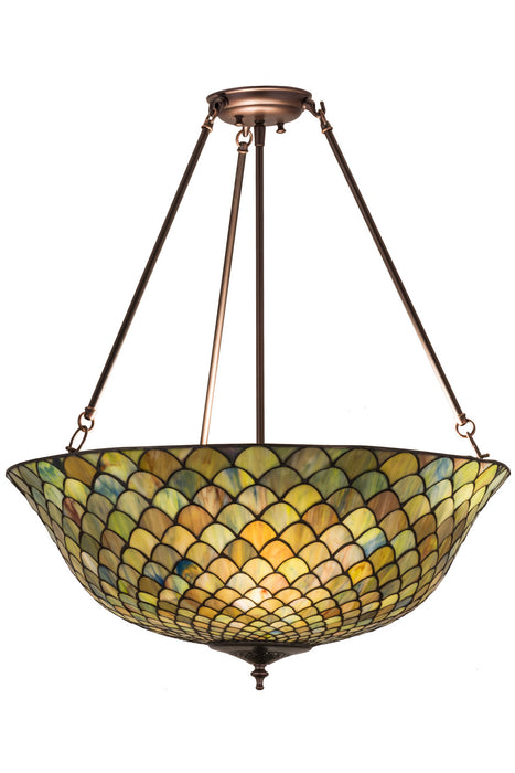 Meyda Tiffany 162424 Six Light Semi-Flushmount, Mahogany Bronze