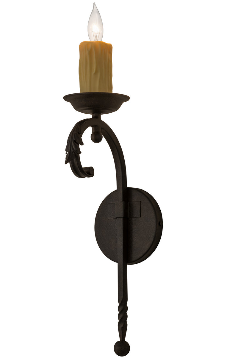 Meyda Tiffany 162452 One Light Wall Sconce, Chestnut Textured