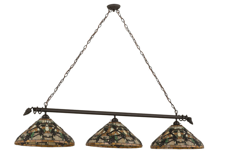 Meyda Tiffany 162669 Three Light Island Pendant, Oil Rubbed Bronze