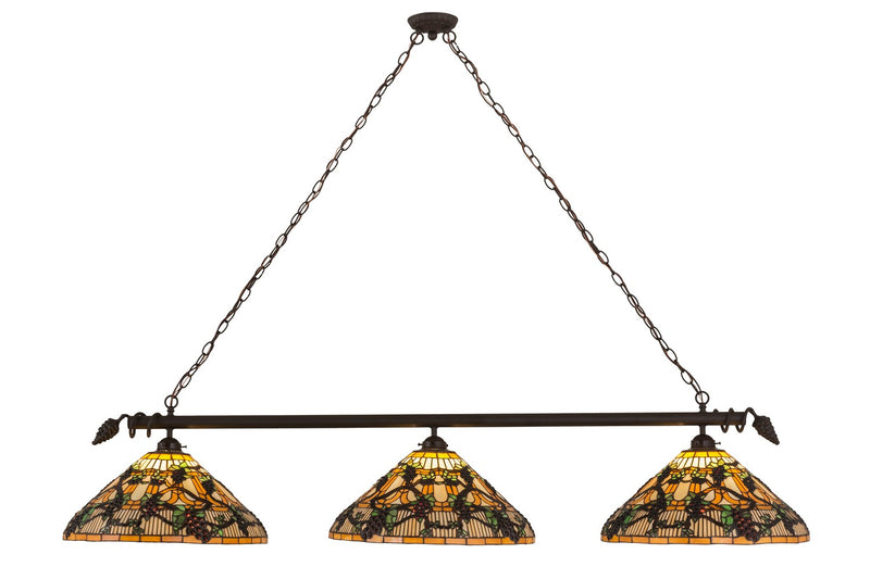 Meyda Tiffany 162669 Three Light Island Pendant, Oil Rubbed Bronze
