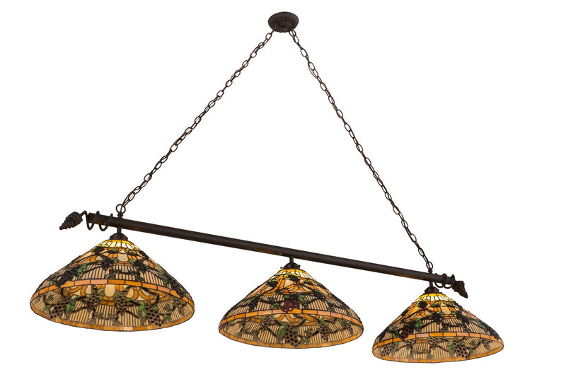 Meyda Tiffany 162669 Three Light Island Pendant, Oil Rubbed Bronze
