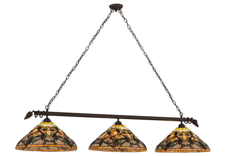Meyda Tiffany 162669 Three Light Island Pendant, Oil Rubbed Bronze