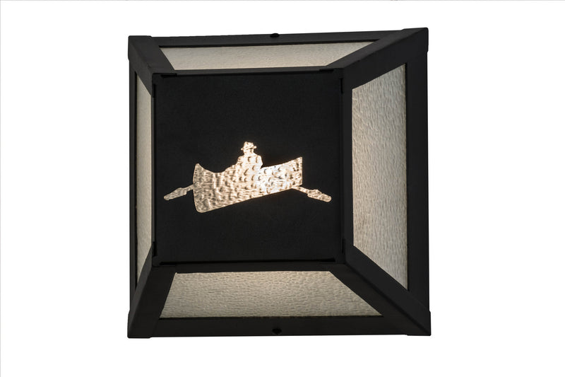 Meyda Tiffany 162701 One Light Wall Sconce, Black Metal