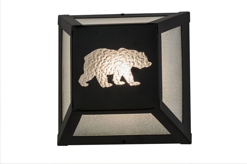 Meyda Tiffany 162703 One Light Wall Sconce, Black Metal