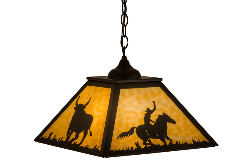 Meyda Tiffany 162725 Two Light Pendant, Timeless Bronze