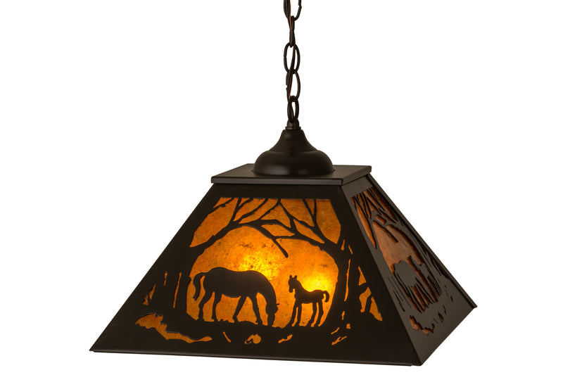 Meyda Tiffany 162726 Two Light Pendant, Timeless Bronze