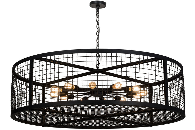 Meyda Tiffany 162850 12 Light Pendant, Textured Black