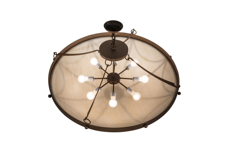 Meyda Tiffany 162887 Eight Light Pendant, Antique Rust