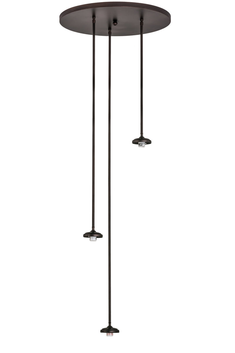 Meyda Tiffany 162955 Three Light Pendant Hardware, Mahogany Bronze