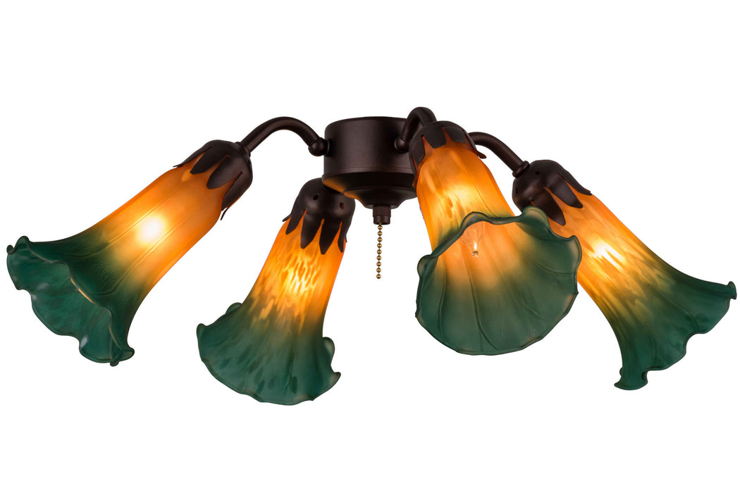 Meyda Tiffany 162971 Four Light Fan Light Fixture, Mahogany Bronze