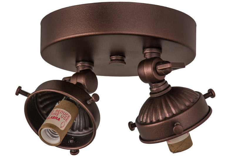 Meyda Tiffany 162993 Two Light Flushmount Hardware, Mahogany Bronze