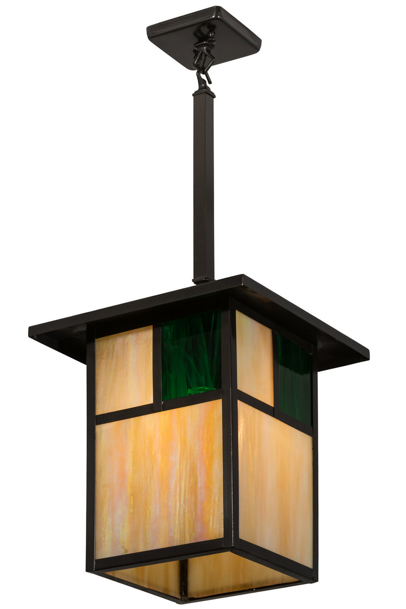Meyda Tiffany 163087 One Light Pendant, Craftsman Brown