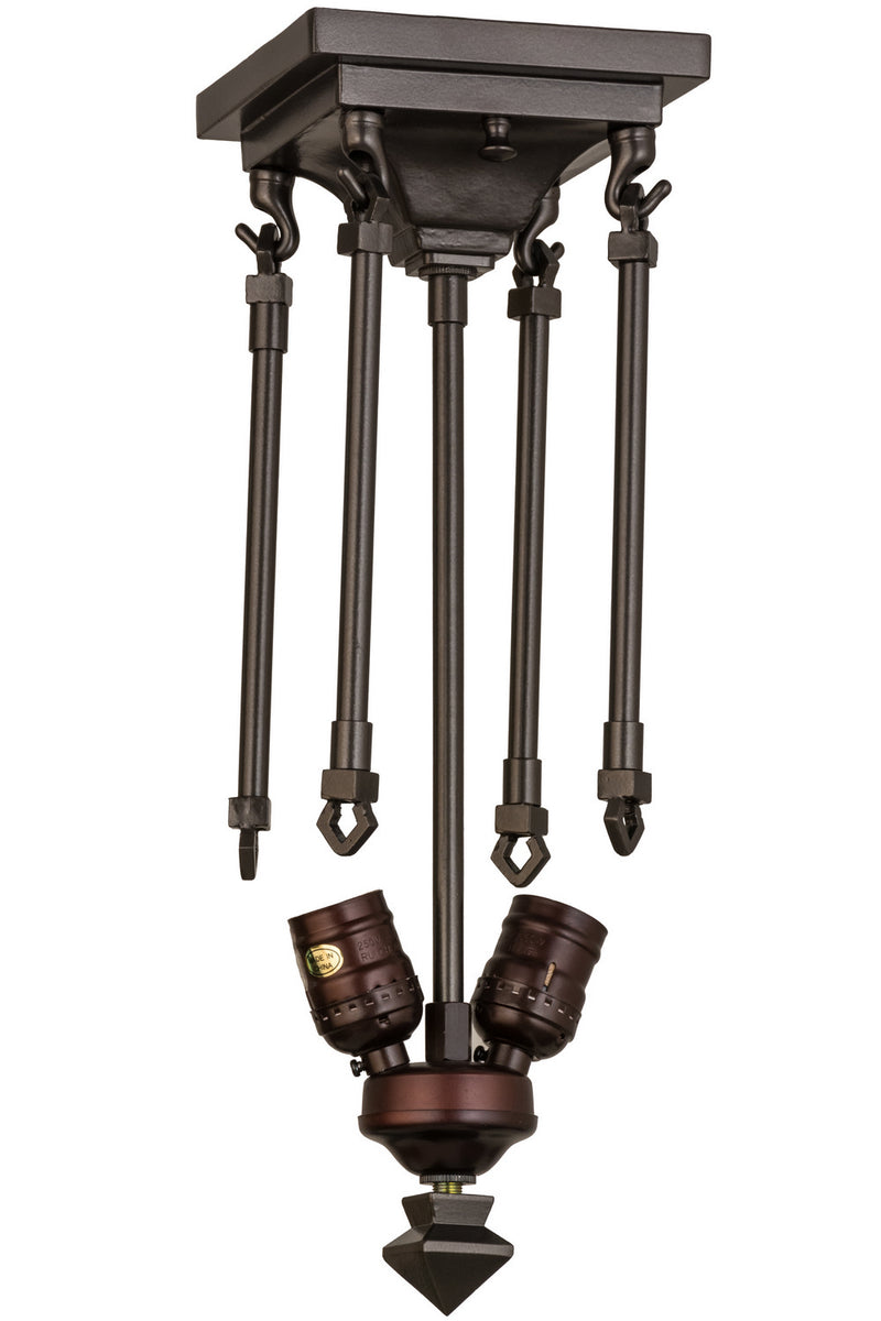 Meyda Tiffany 163230 Two Light Semi-Flushmount Hardware, Oil Rubbed Bronze