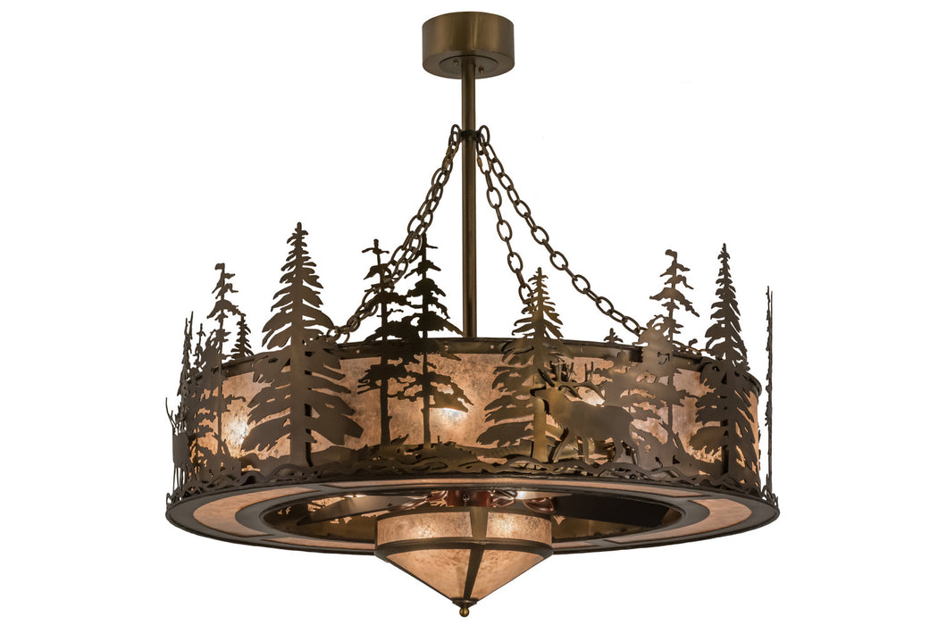 Meyda Tiffany 163305 11 Light Chandel-Air, Antique Copper