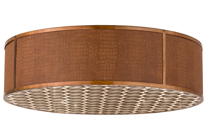 Meyda Tiffany 163349 Ten Light Flushmount, Transparent Copper