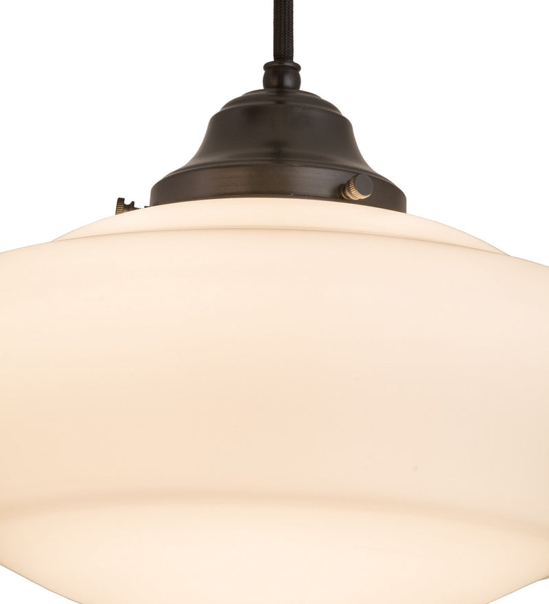 Meyda Tiffany 163499 One Light Pendant, Black Metal,Craftsman Brown
