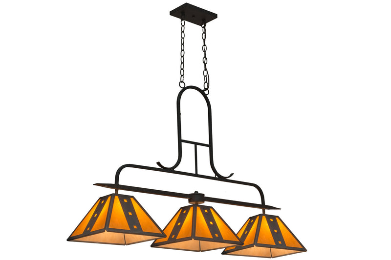 Meyda Tiffany 163601 Three Light Island Pendant, Copper Rust