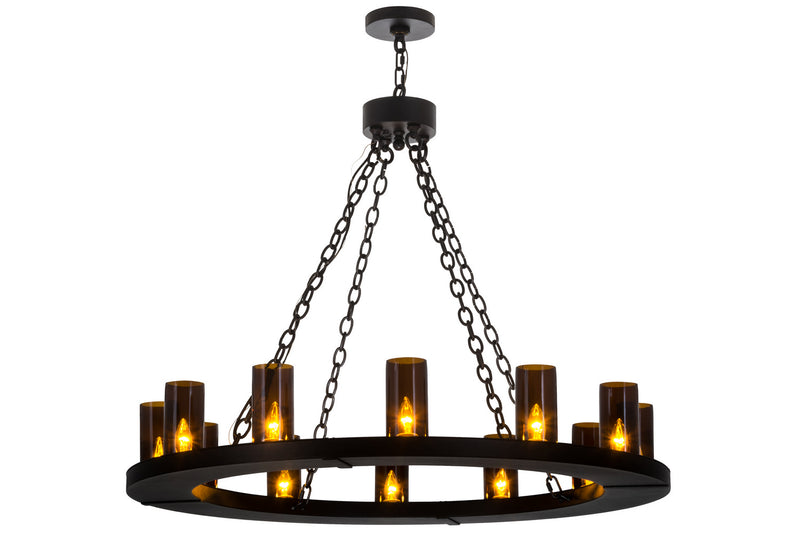 Meyda Tiffany 163777 12 Light Chandelier, Black Metal