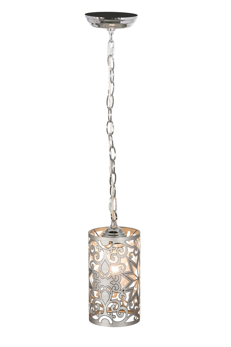 Meyda Tiffany 163852 One Light Mini Pendant, Satin Stainless Steel,Chrome