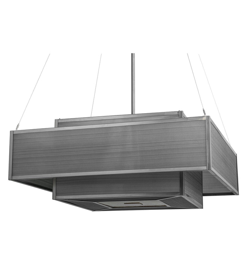 Meyda Tiffany 164010 Four Light Pendant, Industrial Steel