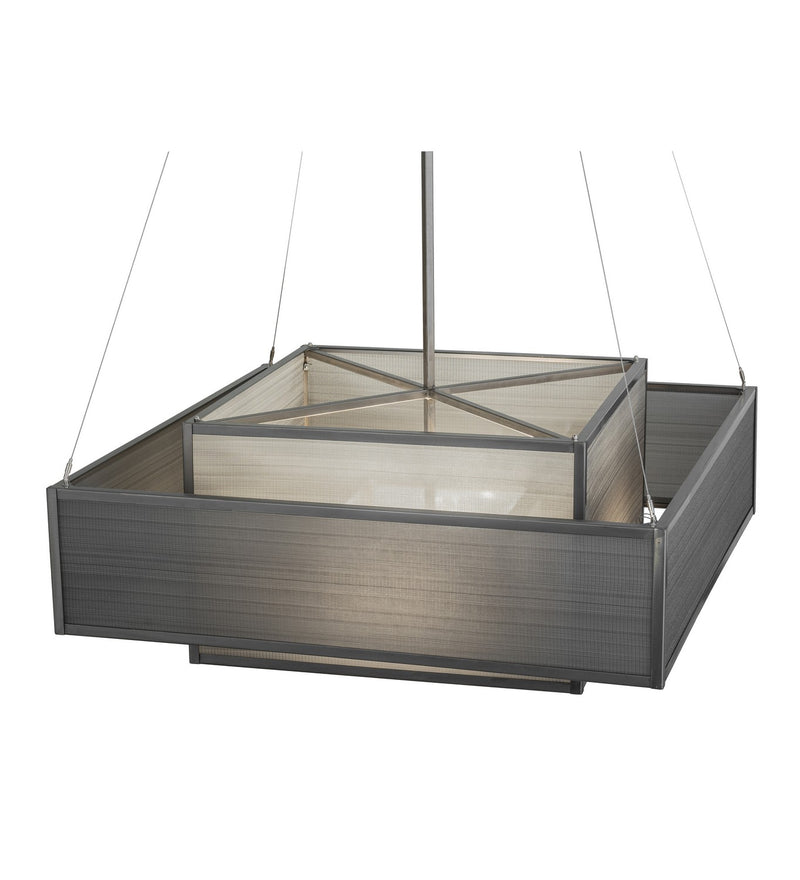 Meyda Tiffany 164010 Four Light Pendant, Industrial Steel