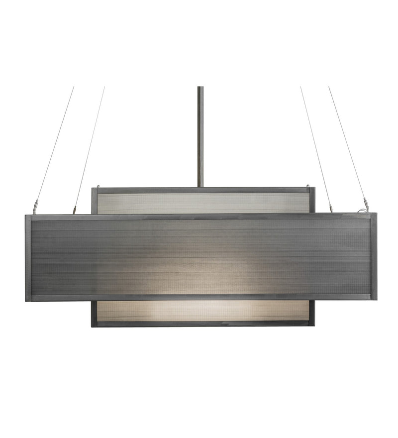 Meyda Tiffany 164010 Four Light Pendant, Industrial Steel