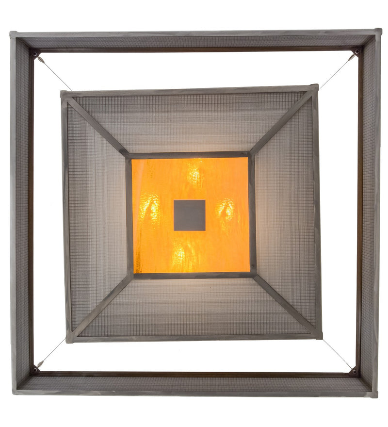 Meyda Tiffany 164010 Four Light Pendant, Industrial Steel