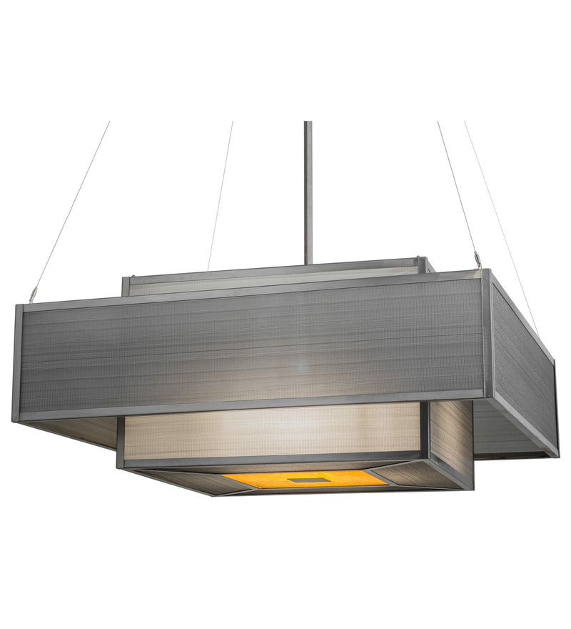 Meyda Tiffany 164010 Four Light Pendant, Industrial Steel