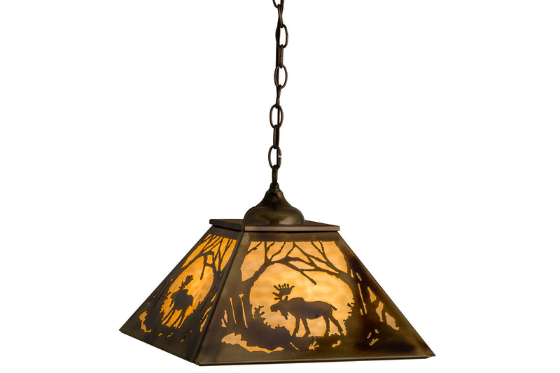 Meyda Tiffany 164023 Three Light Pendant, Light Burnished Brass Tint