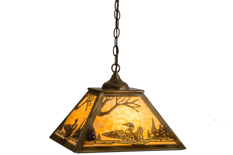 Meyda Tiffany 164313 Three Light Pendant, Light Burnished Brass Tint