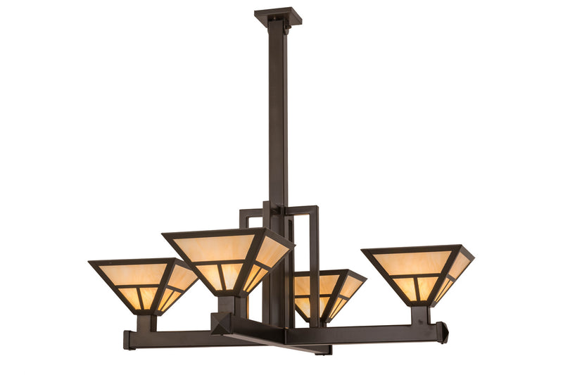 Meyda Tiffany 164836 Four Light Inverted Pendant, Timeless Bronze