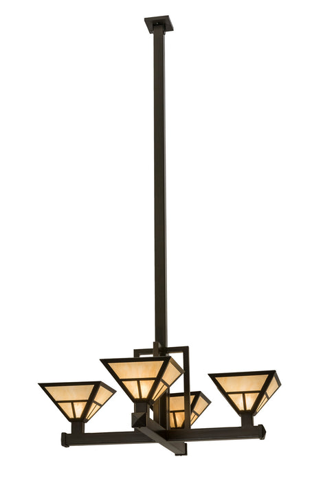 Meyda Tiffany 164847 Four Light Inverted Pendant, Timeless Bronze