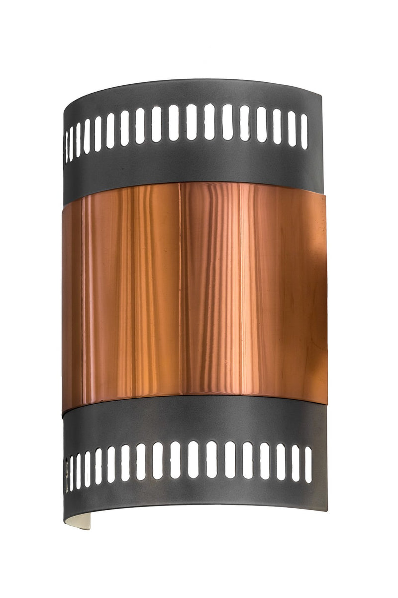 Meyda Tiffany 164967 One Light Wall Sconce, Nickel/Polished Copper