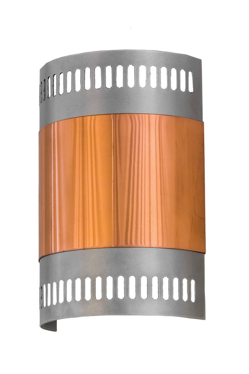 Meyda Tiffany 164967 One Light Wall Sconce, Nickel/Polished Copper